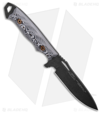 Dawson Knives Nomad Fixed Blade Knife White/Black G-10 (Apocalypse Black)