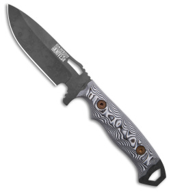 Dawson Knives Nomad Fixed Blade Knife White/Black G-10 (Apocalypse Black)