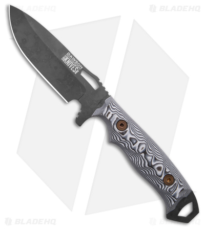 Dawson Knives Nomad Fixed Blade Knife White/Black G-10 (Apocalypse Black)