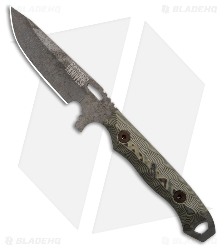 Dawson Knives Outcast Gen 2 Fixed Blade Knife Ultrex Camo G-10 (3.1" Monsoon)