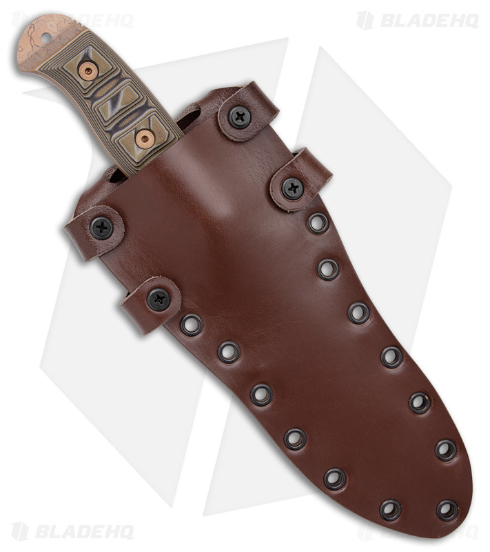 Dawson Raider 5 Fixed Blade Knife Desert Camo G-10 (4.5" AZ Copper MagnaCut)