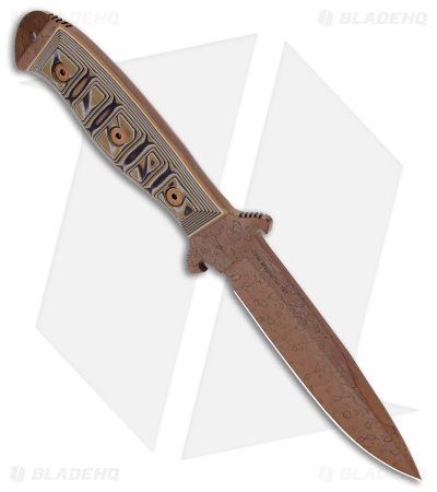 Dawson Raider 5 Fixed Blade Knife Desert Camo G-10 (4.5" AZ Copper MagnaCut)