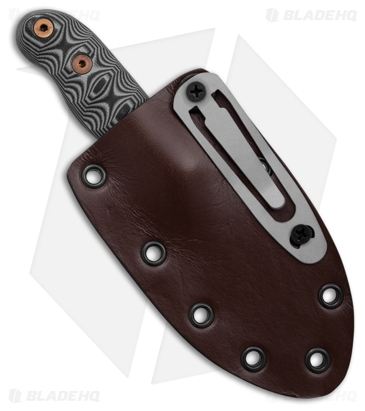 Dawson Knives Razorback MagnaCut Fixed Knife Black/White G-10 (2.8" Apoc Black)