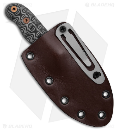 Dawson Knives Razorback MagnaCut Fixed Knife Black/White G-10 (2.8" Apoc Black)