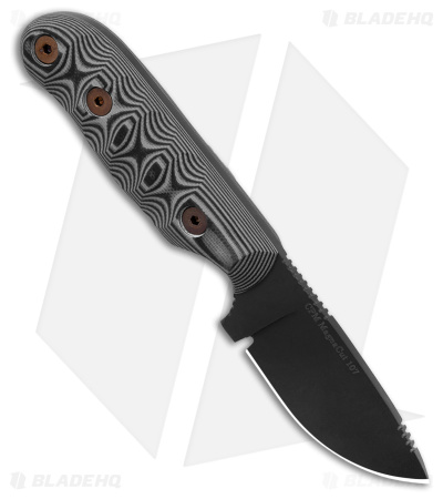Dawson Knives Razorback MagnaCut Fixed Knife Black/White G-10 (2.8" Apoc Black)