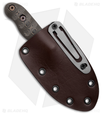 Dawson Knives Razorback Fixed Blade Knife Camo G-10 (2.8" Scorched Earth)