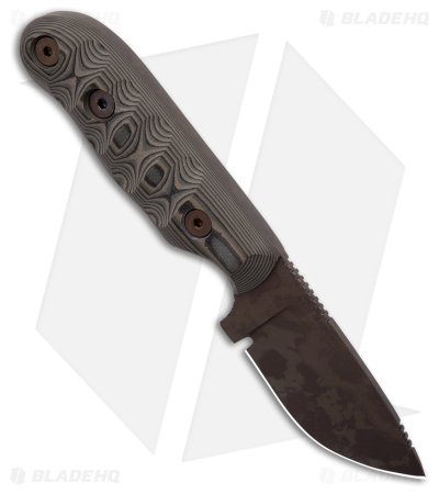 Dawson Knives Razorback Fixed Blade Knife Camo G-10 (2.8" Scorched Earth)