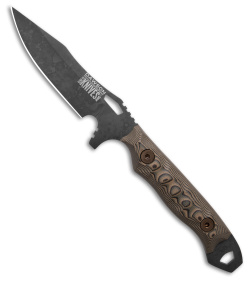 Dawson Knives Smuggler Fixed Blade Knife Ultrex Camo G10 (4.125" Black)