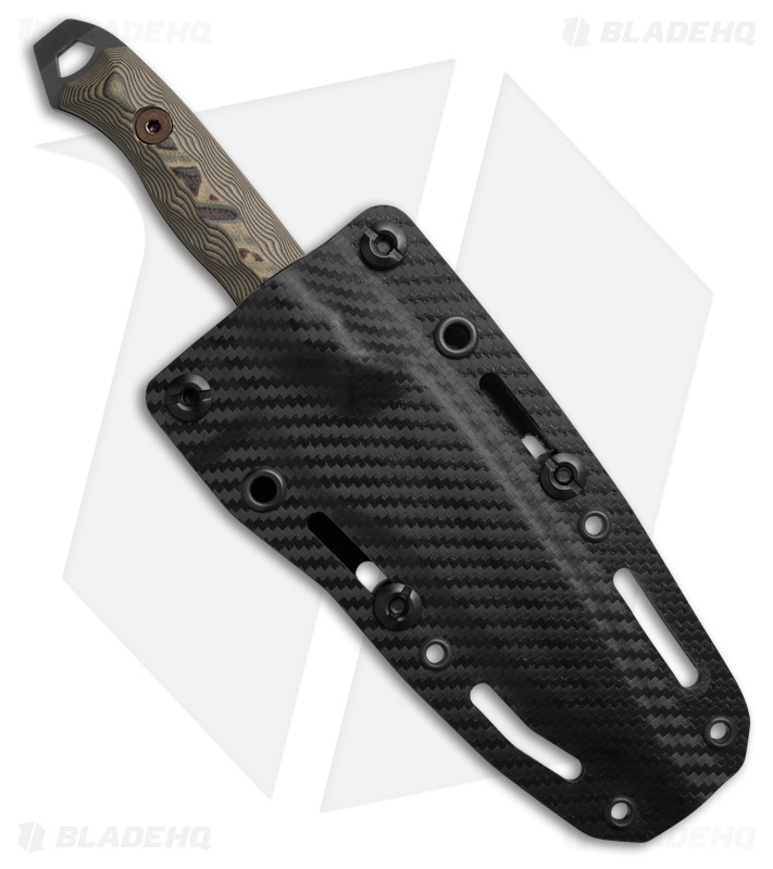 Dawson Knives Smuggler Gen 2 Fixed Blade Knife Ultrex Camo G-10 (3.4" Midnight)