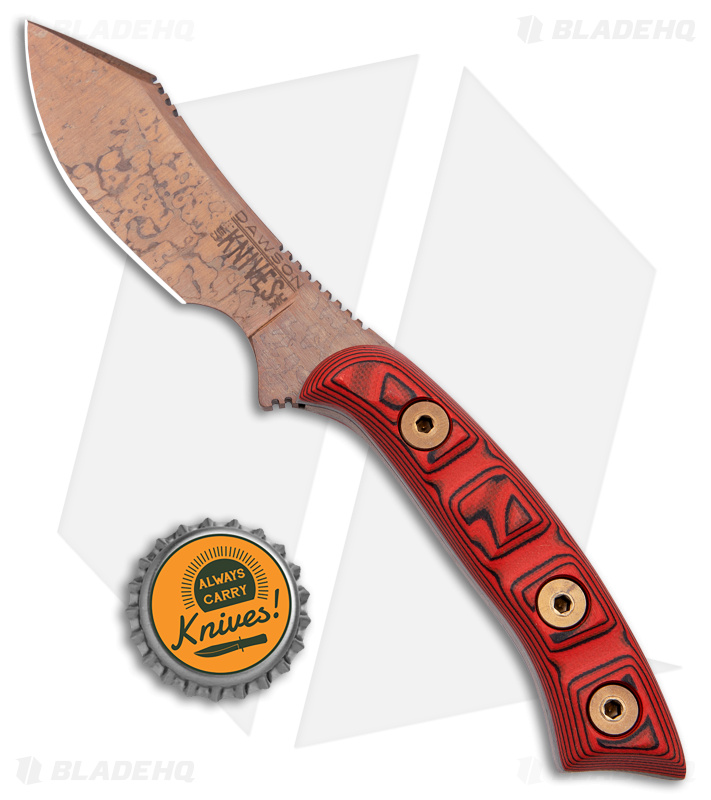 Dawson Knives Snakebite Fixed Blade Red/Black G-10 (3