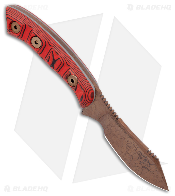 Dawson Knives Snakebite Fixed Blade Red/Black G-10 (3