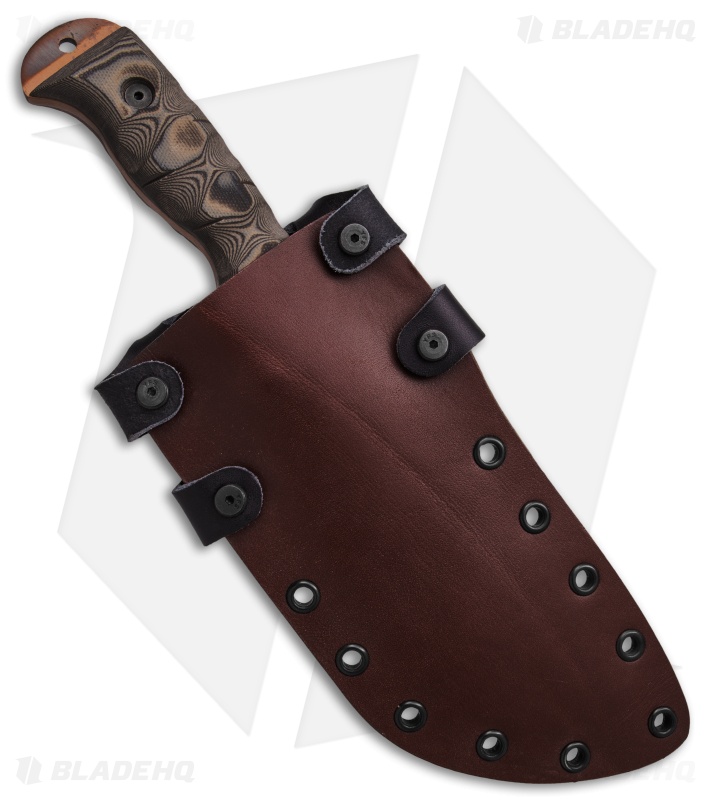Dawson Knives Warthog Fixed Blade Knife Tan/Black G-10 (4.75" Arizona Copper)