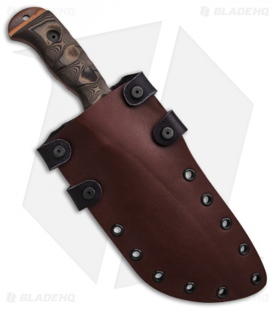 Dawson Knives Warthog Fixed Blade Knife Tan/Black G-10 (4.75" Arizona Copper)