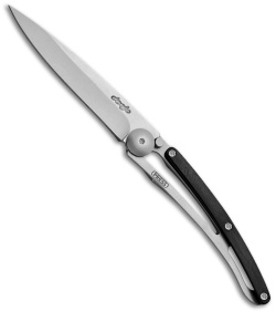 Deejo 37g Ultra-Light Frame Lock Knife Ebony (3.75" Satin) 