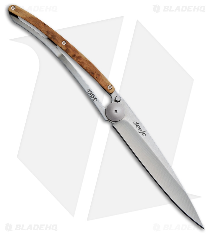 Deejo Left-Handed 37g Ultra-Light Knife Juniper (3.75" Satin)