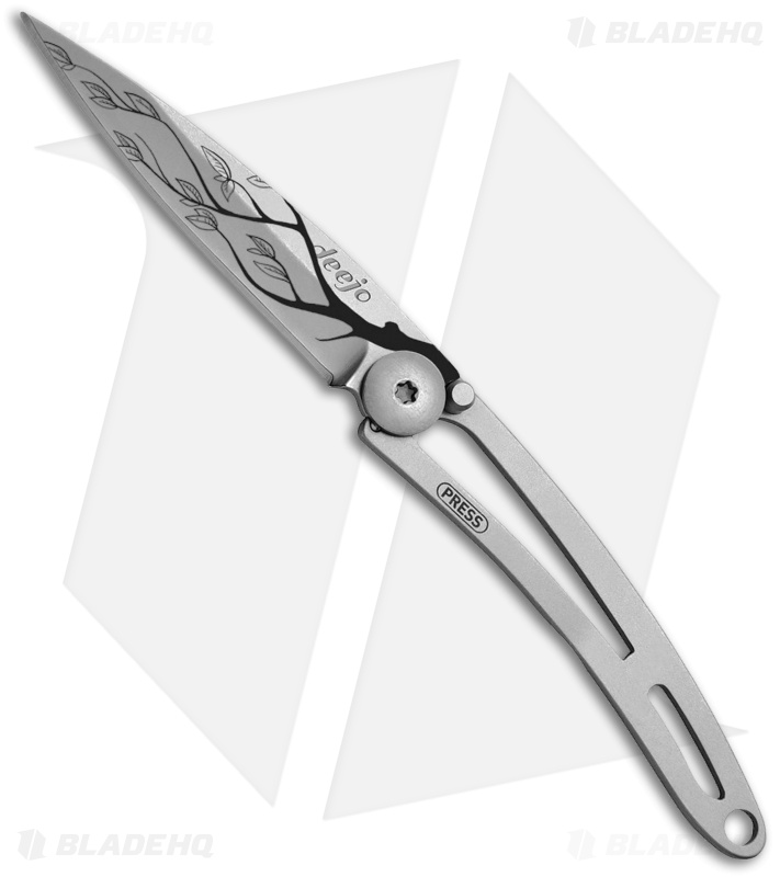 Deejo 37g Tree Ultra-Light Frame Lock Knife Stainless Steel (3.75 Satin)