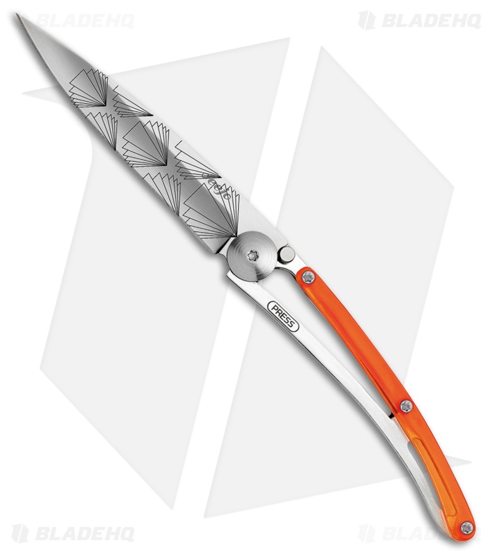 Deejo Symmetry Tattoo 37g Ultra-Light Knife Orange (3.75" Matte)