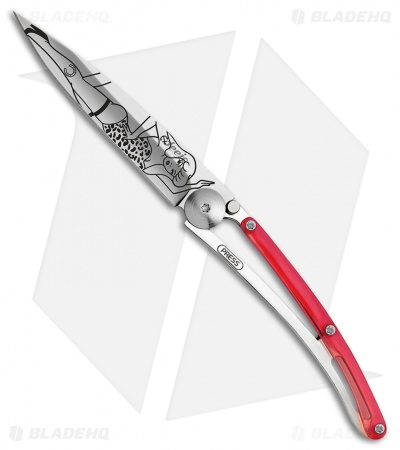 Deejo Pin Up Tattoo 37g Ultra-Light Knife Red (3.75
