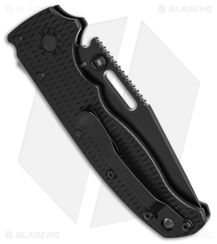 Demko Knives AD20.5 Clip Point Shark-Lock Knife Black Grivory (3" Black)