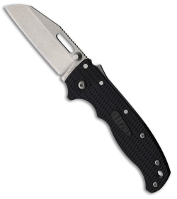 Demko AD20.5 Sharksfoot Shark-Lock Knife Black Grivory (3.2" Stonewash)