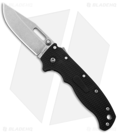 Demko AD20.5 Shark-Lock Knife Black Grivory (3.2" Stonewash)