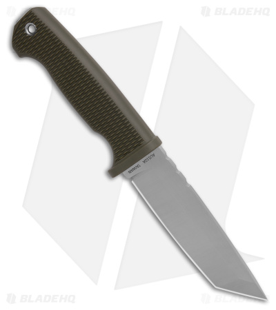 Demko Freereign Tanto Fixed Blade Knife OD Green Polymer (5" Satin)