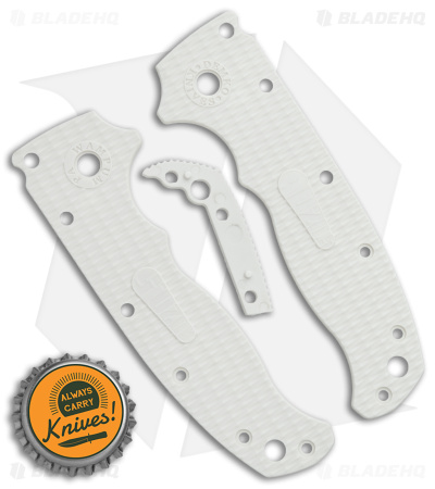 Demko Textured White Grivory Scales + Spacer for the AD20.5