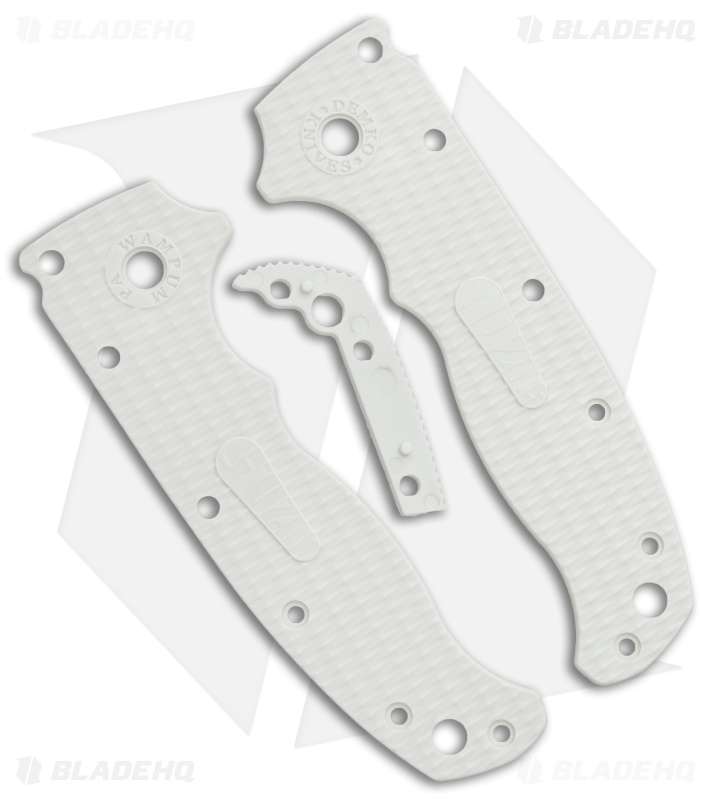 Demko Textured White Grivory Scales + Spacer for the AD20.5