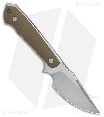 Dervish Knives Prima Fixed Blade Knife OD Green G-10 (3.5" Two-Tone)