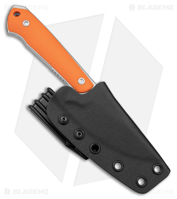Dervish Knives Prima Fixed Blade Knife Orange G-10 (3.5" Two-Tone)