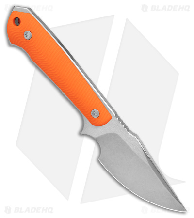 Dervish Knives Prima Fixed Blade Knife Orange G-10 (3.5" Two-Tone)