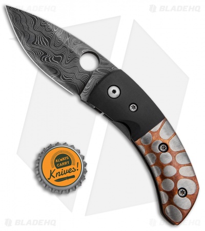 Deviant Blades Chinese Custom  Knife Zirconium/Superconductor (2.8" Damascus)