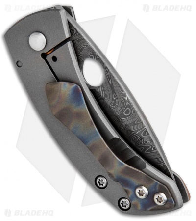 Deviant Blades Chinese Custom  Knife Zirconium/Superconductor (2.8" Damascus)