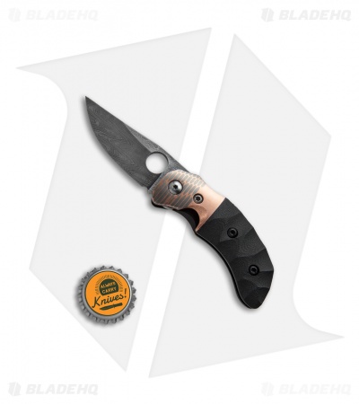 Deviant Blades Tiny Frame Lock Knife G-10/Superconductor (2.375" Damascus)