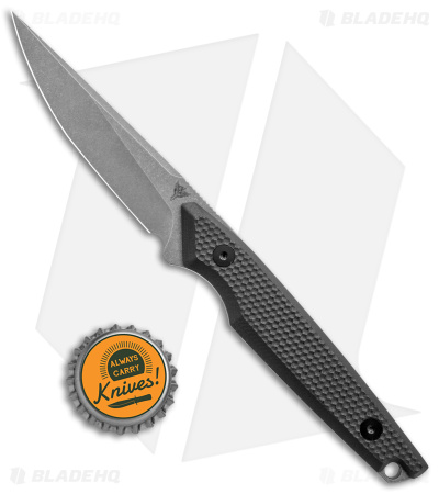 Dirty Bird Knives Aguila Fixed Blade Knife Black G-10 (3.37" Stonewash)