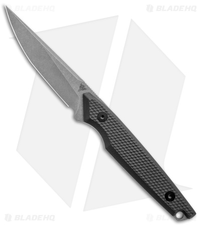 Dirty Bird Knives Aguila Fixed Blade Knife Black G-10 (3.37" Stonewash)