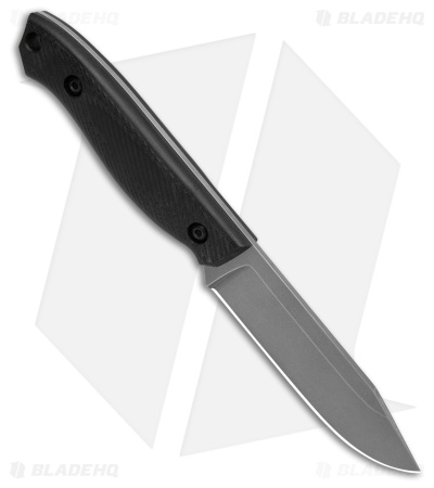 Dogwood Custom Knives Echo-3 Black Micarta Horn Texture  (4.25" SW)