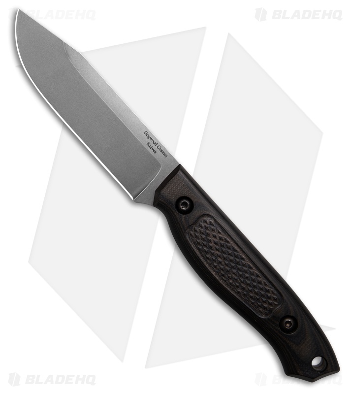 Dogwood Custom Knives Echo-3 Smoke Micarta Cross Check (4.25" SW)