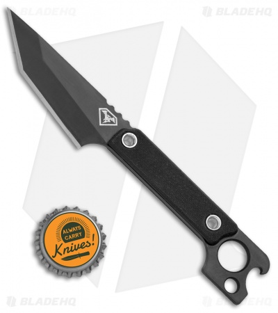 DoubleStar Hydra Series Fang Fixed Blade Knife Black G-10 (3" Black)