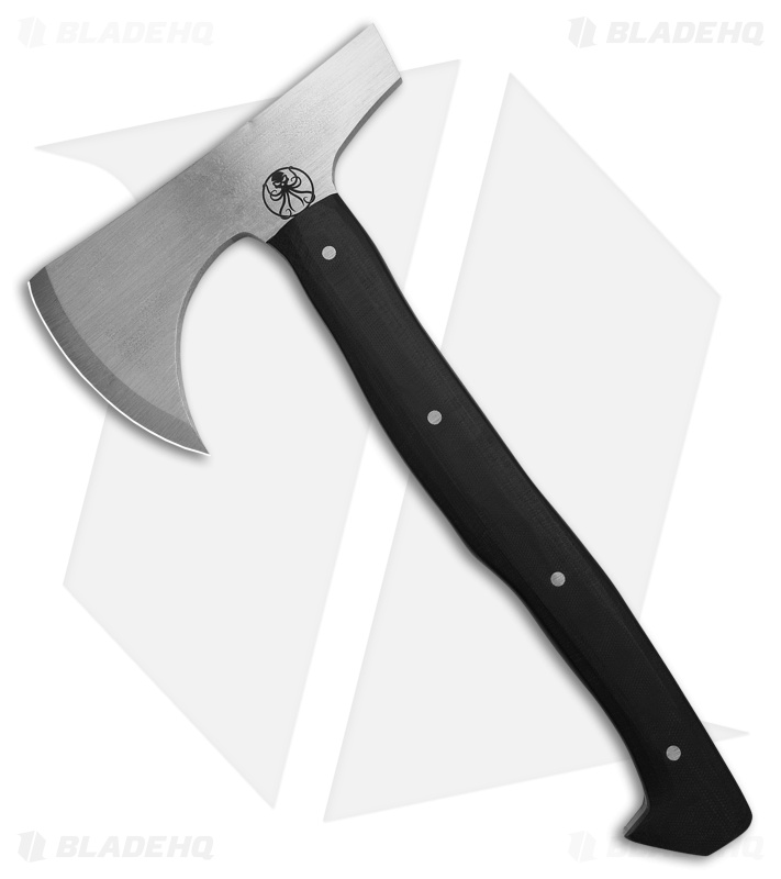 Drifter Blades 12" Satin Finish Bruin Tomahawk - Black G-10 Titanium Pins