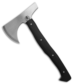 Drifter Blades 12" Satin Finish Bruin Tomahawk - Black G-10 Titanium Pins