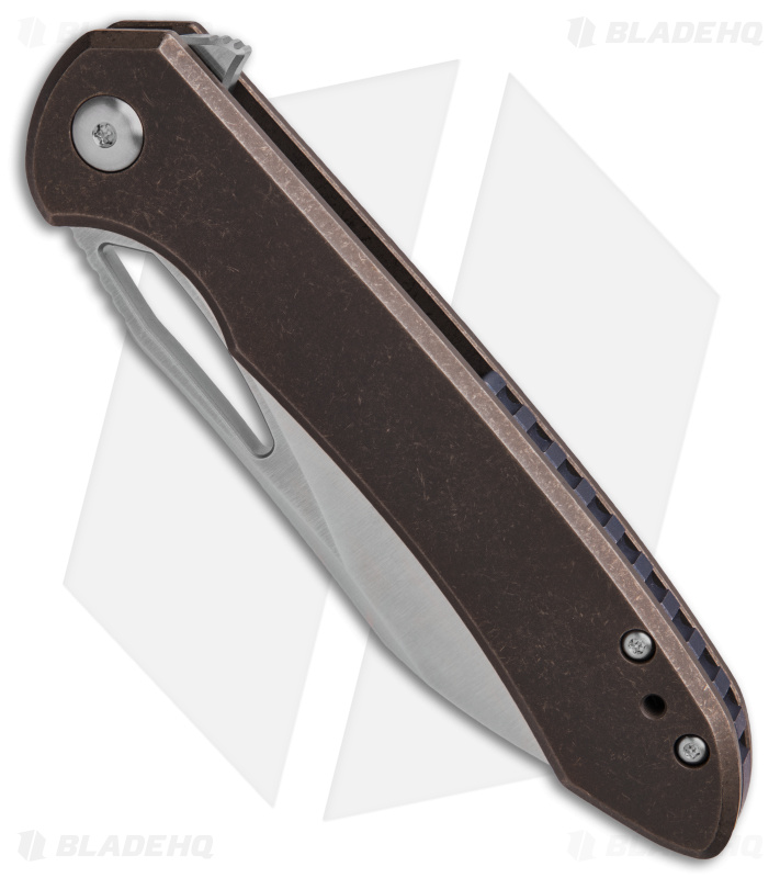 Dao | DROP + Ferrum Forge Frame Lock Knife | Bronze Ti - Blade HQ