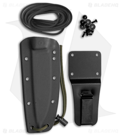 EKA RTG-1 Fixed Blade Knife Black Paracord (5.7" Powder Coated 1095)