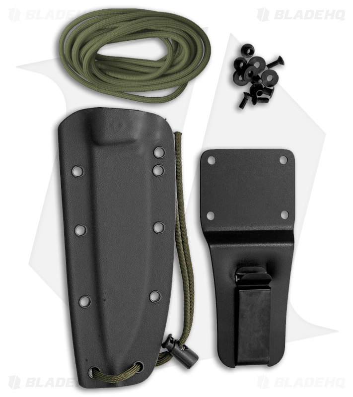 EKA RTG-1 Fixed Blade Knife Green Paracord (5.7" Powder Coated 1095)