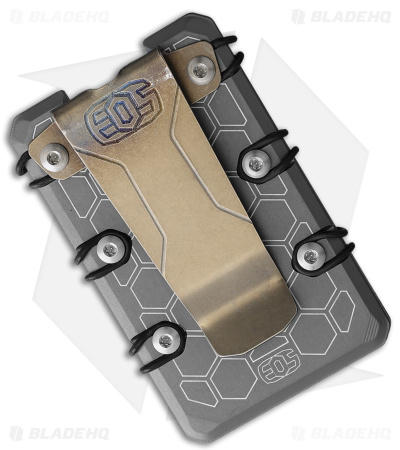 EOS Aluminum 3.0 Lite Wallet Gun Metal Hex Pattern