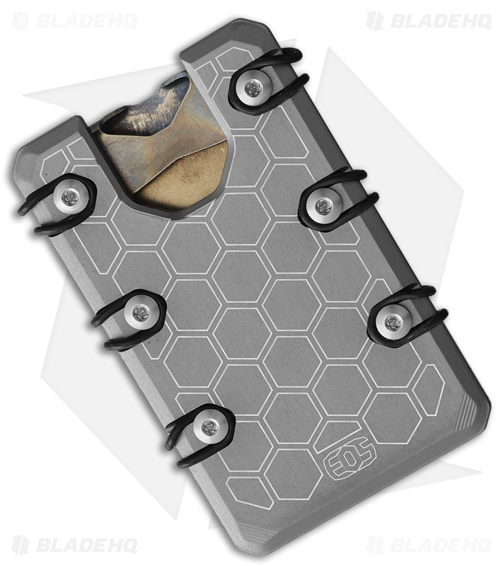 EOS Aluminum 3.0 Lite Wallet Gun Metal Hex Pattern