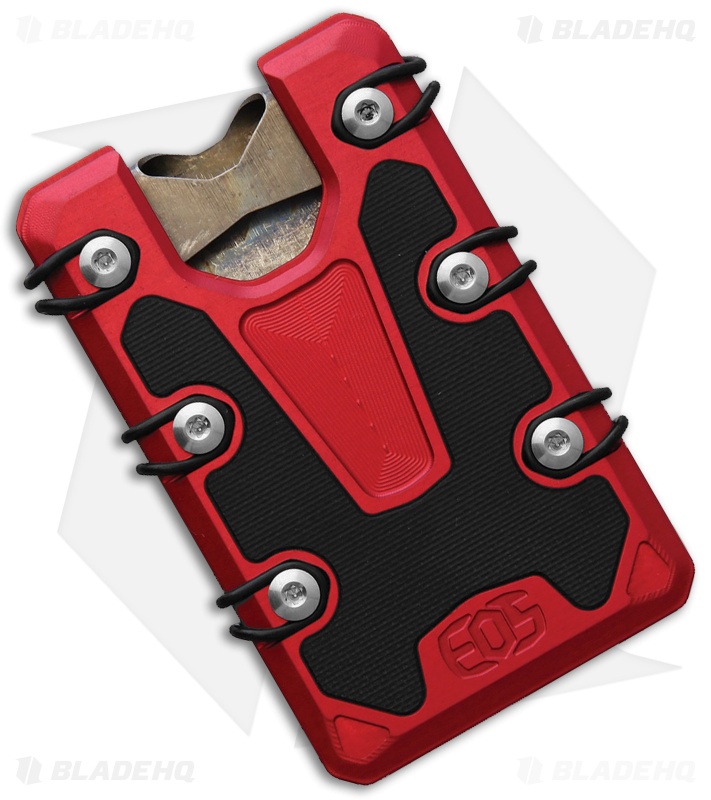EOS Aluminum Wallet 3.0 Lite Red with Black Carbon Fiber Inlays