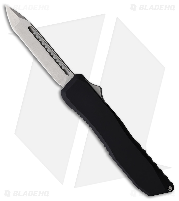 EOS Harpoon Tanto OTF Knife Black Aluminum w/ Gray Clip (3.75" Satin)