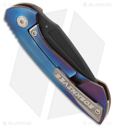 EOS Dorado Frame Lock Knife Purple/Bronze Ti (3.6" Black)