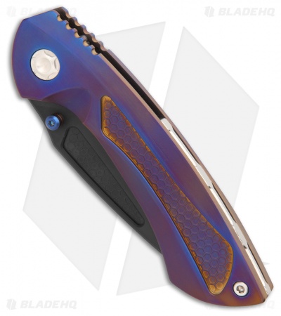 EOS Dorado Frame Lock Knife Purple/Bronze Ti (3.6" Black)
